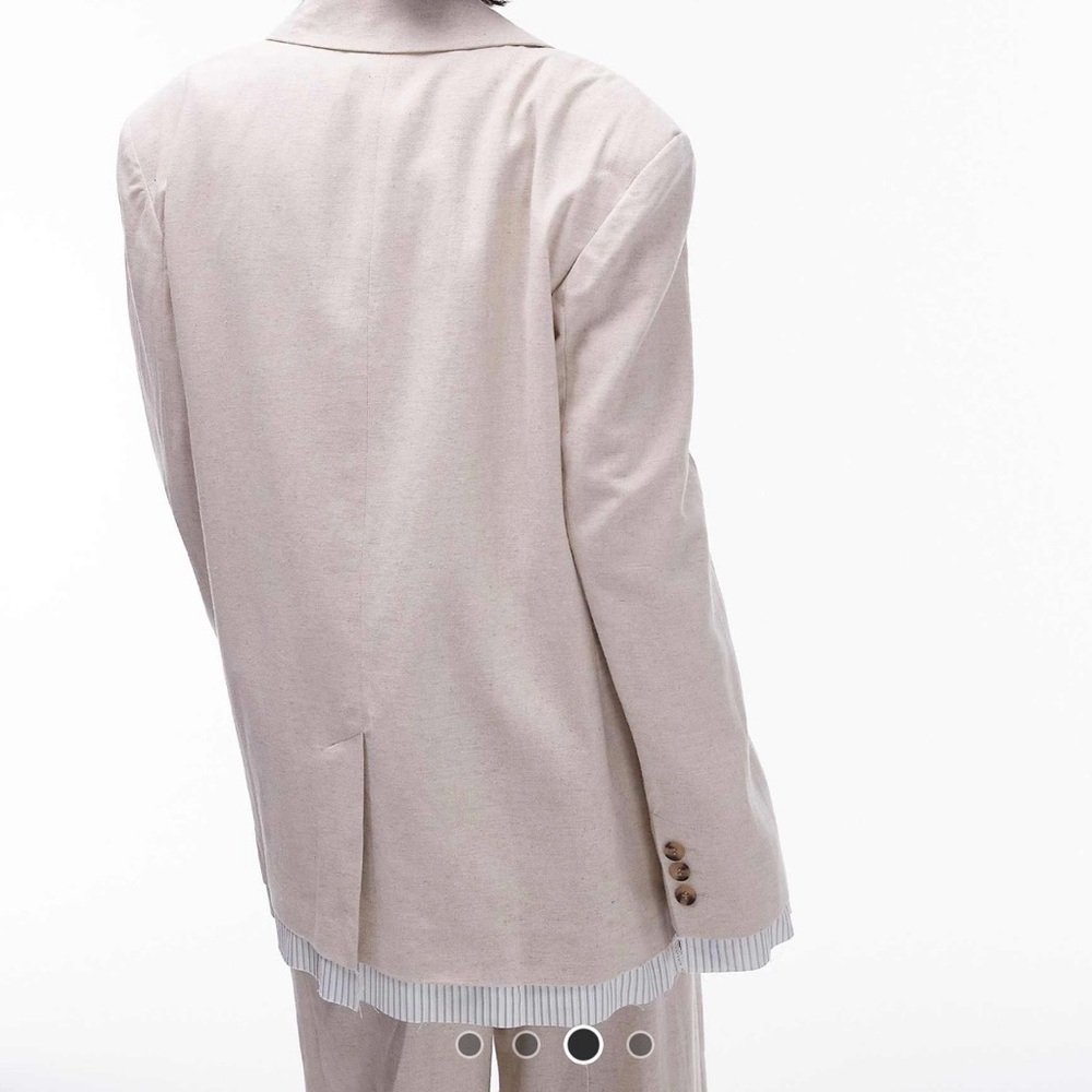 Topshop Linen Cream Blazer and Trousers Set - Picture 3 of 13